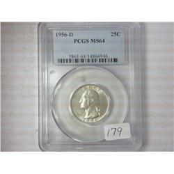 1956-D Washington Quarter PCGS MS64
