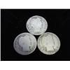 Image 1 : 3 Assorted Barber Quarters