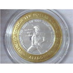 Aladdin $10 Gaming Token Silver (UNC)