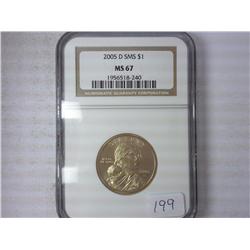 2005-D SMS Sacagawea Dollar NGC MS67