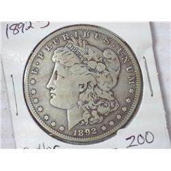 1892-S Morgan Silver Dollar (Better Date)