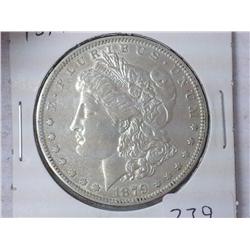 1879-O Morgan Silver Dollar (AU+)