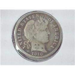 1916 Barber Dime