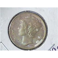 1944 Mercury Dime (UNC) Toned