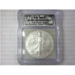 2007 American Silver Eagle ICG MS70
