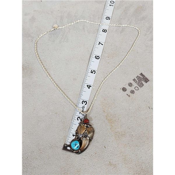 Native American Style Black Bear Claw Necklace