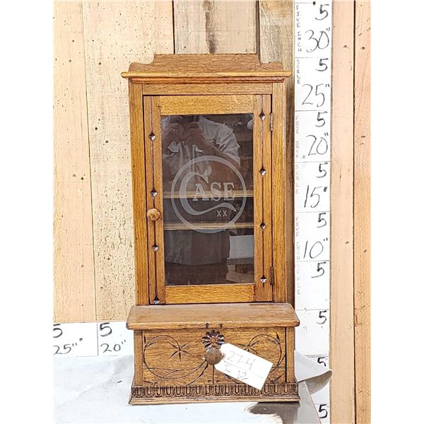 Oak Case Knife Cabinet