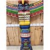 Image 4 : XL Hand Carved Wooden Totem Pole