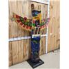 Image 3 : XL Hand Carved Wooden Totem Pole