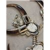 Image 8 : Spectacular Navajo Style Squash Blossom Sterling Silver & Grizzly Bear Claw Necklace By Retired