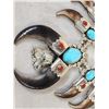 Image 3 : Navajo Inspired Sterling Silver Squash Blossom Bear Claw Necklace By Retired Artist Kenny Ray