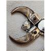 Image 6 : Navajo Inspired Sterling Silver Squash Blossom Bear Claw Necklace By Retired Artist Kenny Ray
