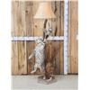 Image 1 : Bobcat Leaping For A Quail Floor Lamp Taxidermy