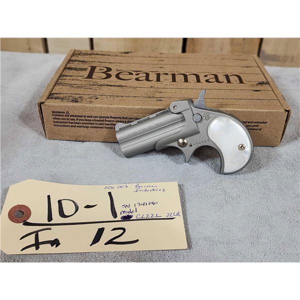 Bearman Industries Model CL22L .22 2 Shot Derringer Pistol