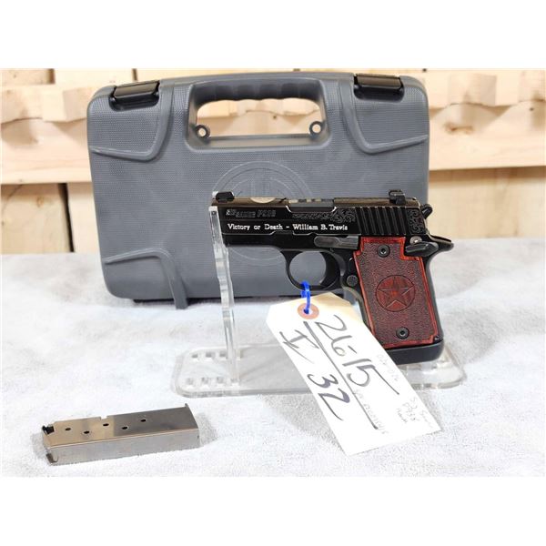 Sig Sauer Model P938 Texas Commemorative 9mm Semi Auto Pistol