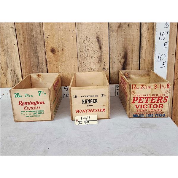 3 Wooden Ammunition Crates