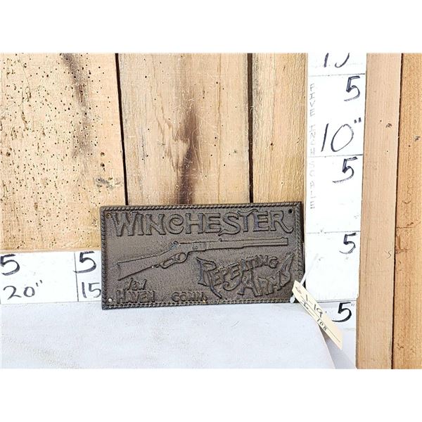Winchester Cast Iron Advertising Sign