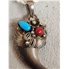 Image 3 : Native American Style Black Bear Claw Necklace