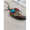 Image 4 : Native American Style Black Bear Claw Necklace