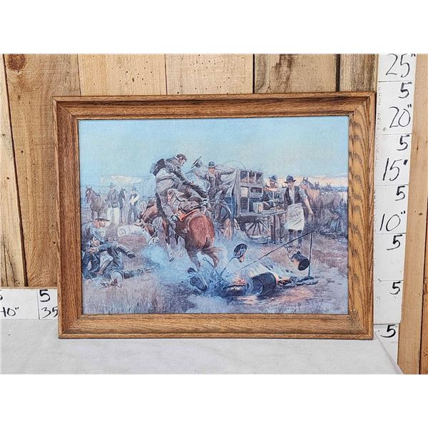 Charles Russell Giclee Print "Bronk To Breakfast "
