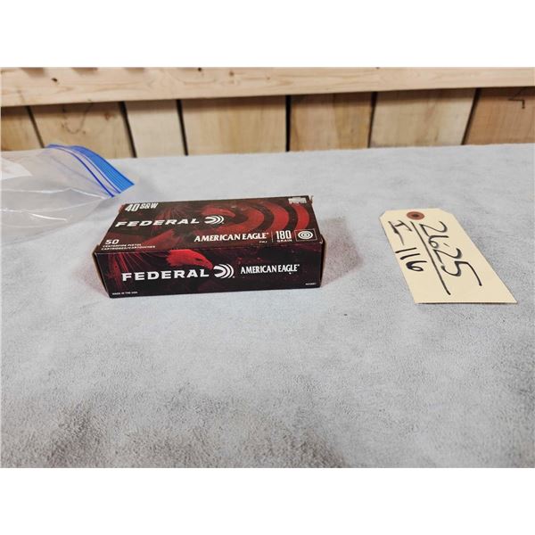 50 Rounds of. 40 Smith & Wesson Ammunition