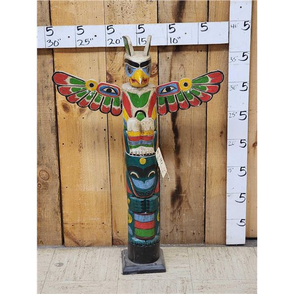 Hand Carved Wooden Totem Pole
