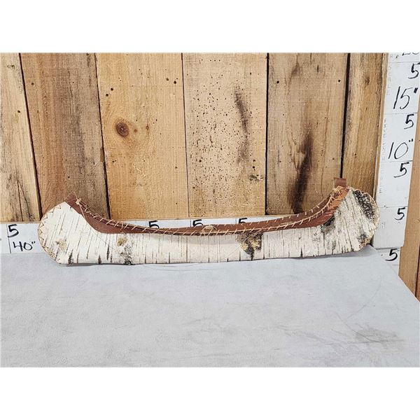 Native American Made 35" Birch Bark Canoe