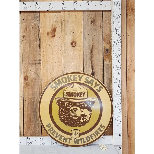 Smokey The Bear Porcelain Sign