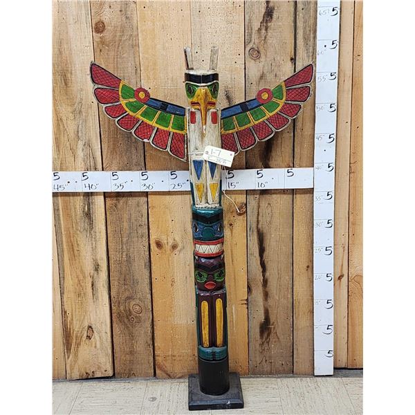 Hand Carved Wooden Totem Pole