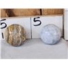 Image 2 : Banded Chalcedony & Blue Celestite Spheres Fossils Minerals