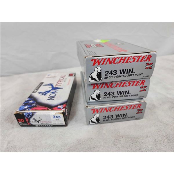 80 Rounds Of .243 Win Ammunition