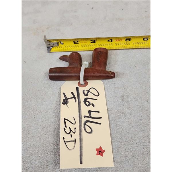 Reservation Era Catlinite Pipe Native American Artifact