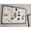 Image 3 : Frame Of 15 Arrowheads Native American Artifact
