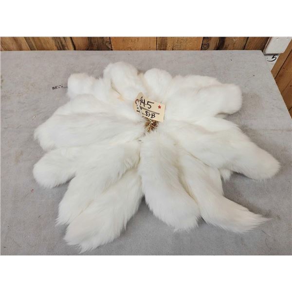 20 Arctic Ranch Fox Tail Keychains Taxidermy