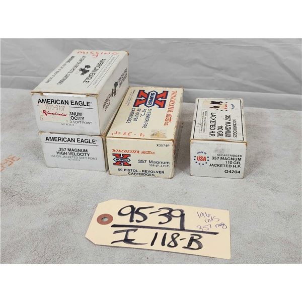 196 Rounds of 357 Mag Ammunition