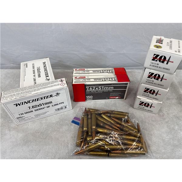 218 Rounds of 7.62x51mm Rifle Ammunition