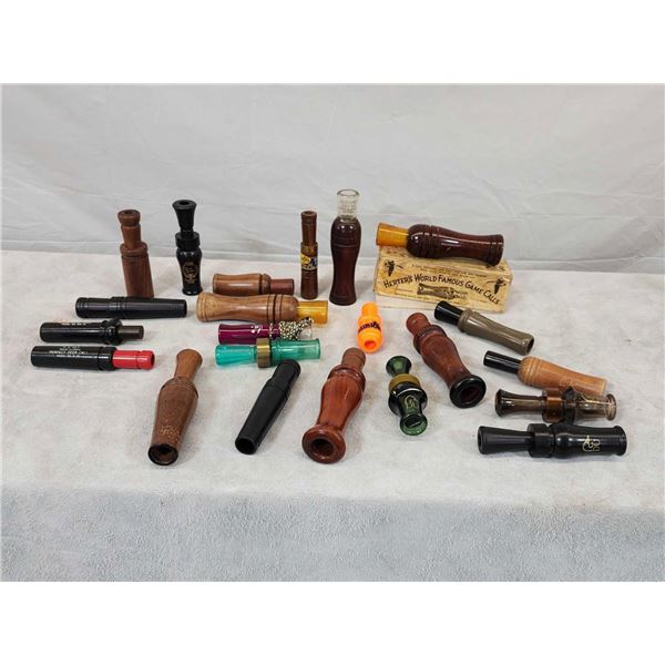 Collection Of 22 Vintage & Modern Game Calls