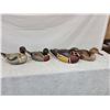 Image 12 : 4 Vintage Hand Carved Wooden Duck Decoys