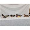 Image 1 : 4 Vintage Hand Carved Wooden Duck Decoys