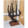 Image 6 : Hand Fabricated Metal Whitetail Deer Skull Sculpture