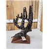 Image 9 : Hand Fabricated Metal Whitetail Deer Skull Sculpture