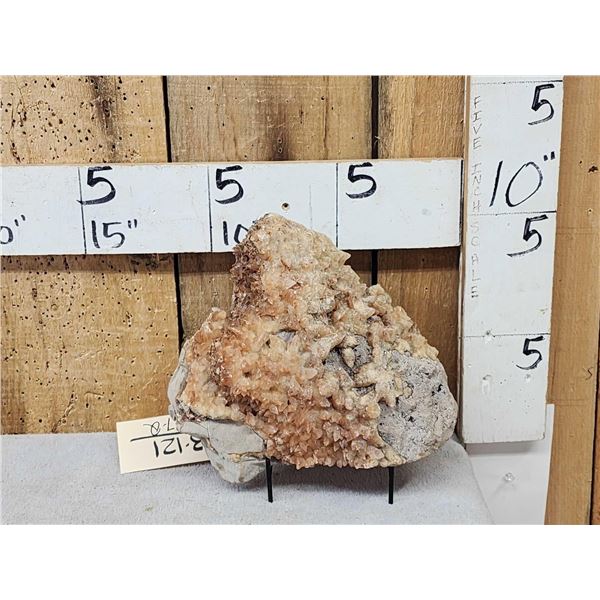Gorgeous 18lbs Pink & Peach Dog Tooth Calcite Mineral Specimen