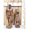 Image 1 : African Tribal Carvings Man & Woman Gathering Food
