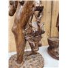 Image 5 : African Tribal Carvings Man & Woman Gathering Food