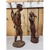 Image 8 : African Tribal Carvings Man & Woman Gathering Food