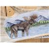 Image 3 : Relief Carved & Painted Moose Antler Art Piece