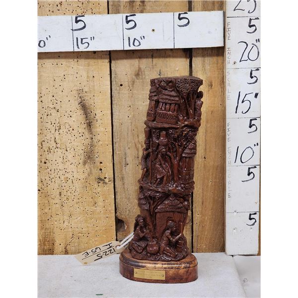 Intricate 3 Level African Carving