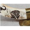 Image 6 : Dual Scrimshawed African Warthog Tusk Display