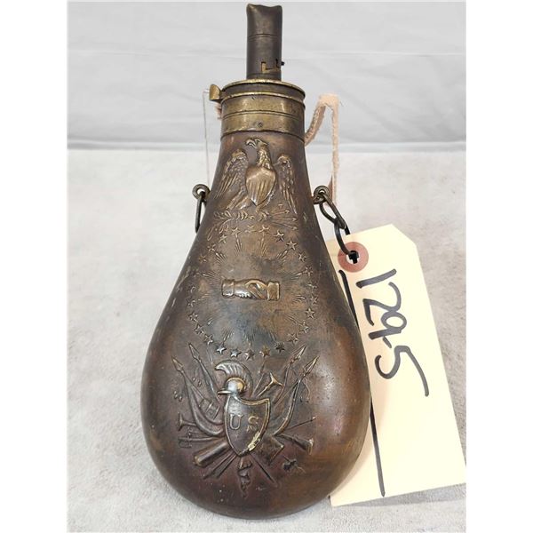 N.P. Ames U.S. Military "Peace" Powder Flask Dated 1838
