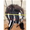 Image 2 : Native American Style Black Bear Skin Ceremonial Dance Shield